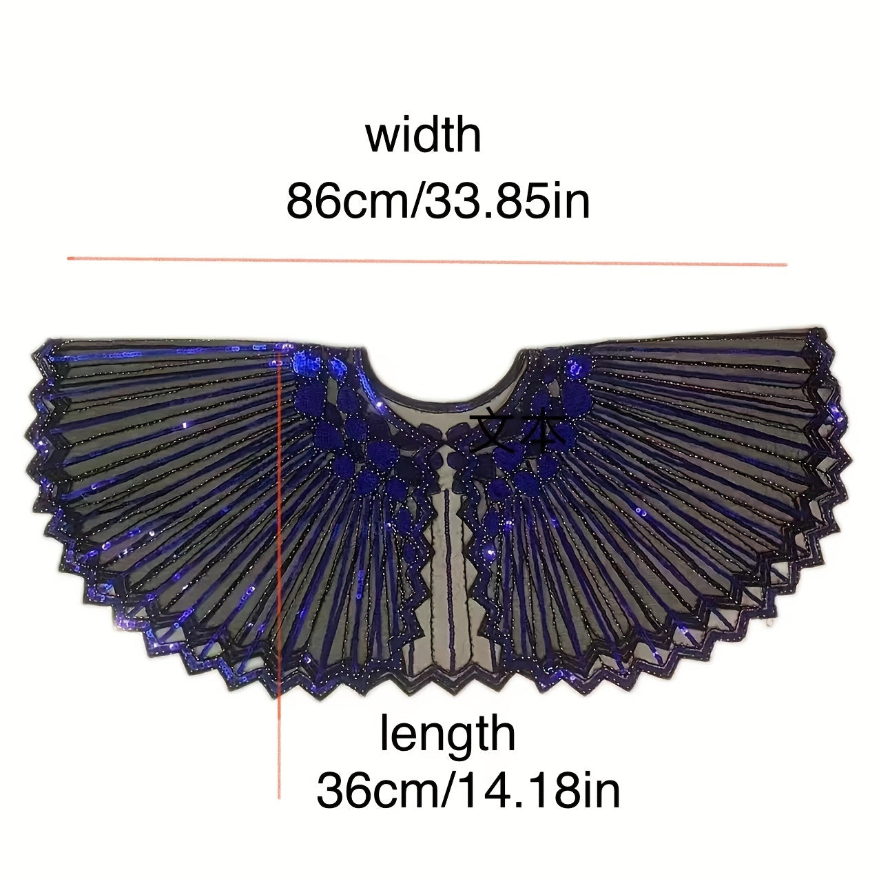 Sequin Beaded Embroidery Shawl Vintage Flapper Cape Mesh Dress Shawl