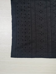  Colorblock Lace Lantern Sleeve V Neck Top