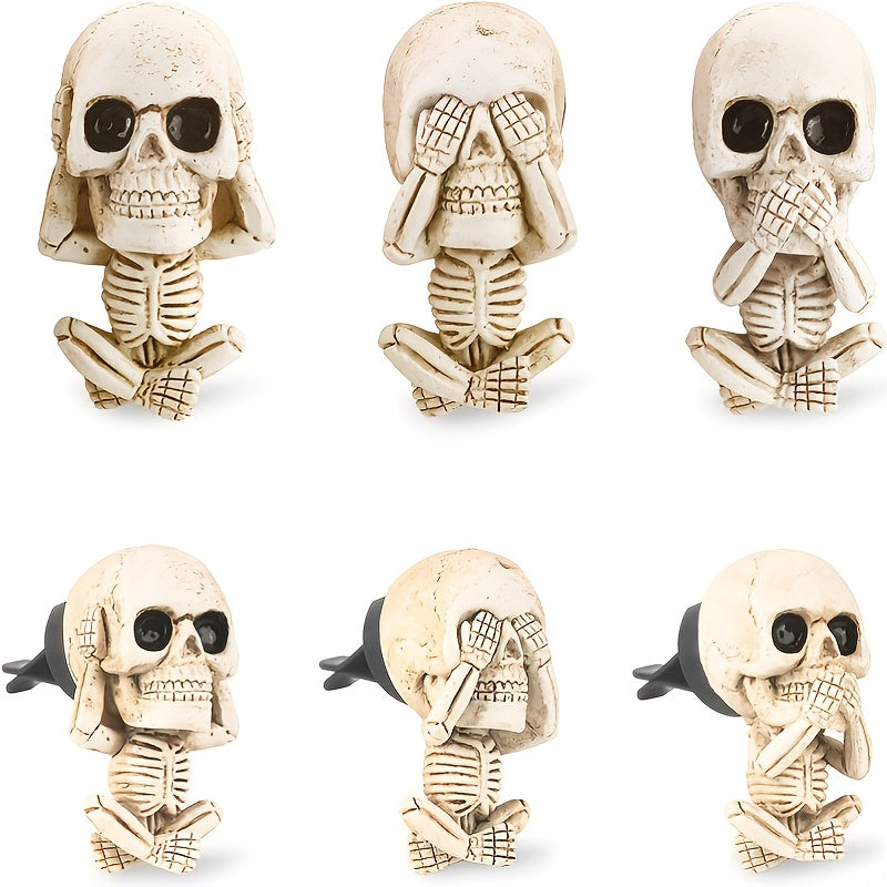 3Pcs Skull Car Air Freshener Clips For Car Interior Vent