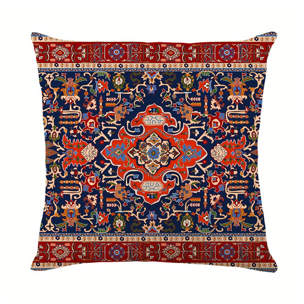Bohemian Red Throw Pillow Case 100% Polyester 44x44