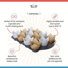 100pcs Newspaper Baking Cups for Cupcakes Muffins