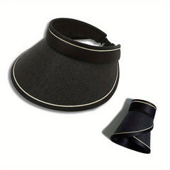 Foldable Sun Visor Sun Hat Solid UV Protection Visors Sunscreen Travel Beach Hat