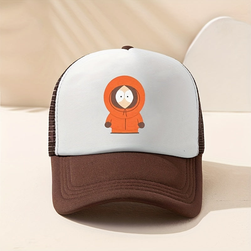 Girl Printed Trucker Hat Bright Mesh Baseball Cap Dad Hats Women