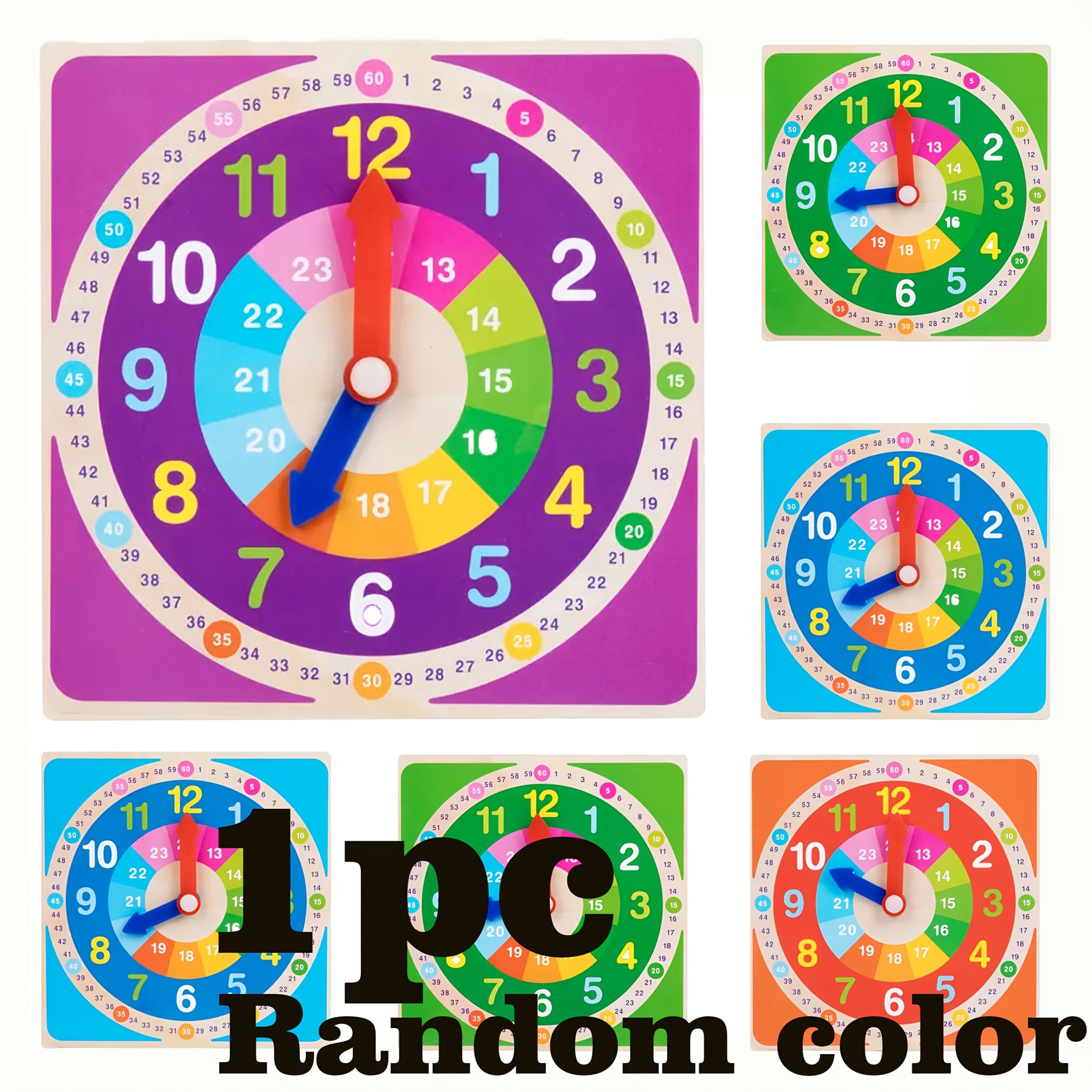 Wooden Educational Clock Toy for Kids - Time Learning Development Gift