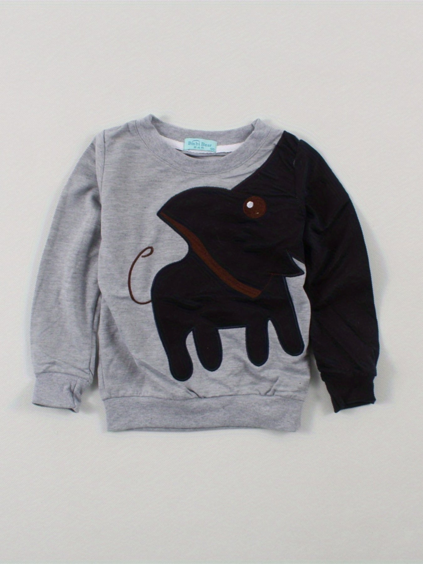Boys Elephant Graphic Crew Neck Sweatshirt Pullover