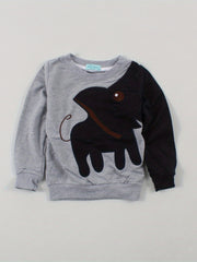 Boys Elephant Graphic Crew Neck Sweatshirt Pullover