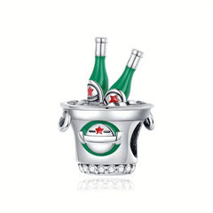 Silvery Beer Bucket Champagne Cup Beads for Snake Pattern Bracelets