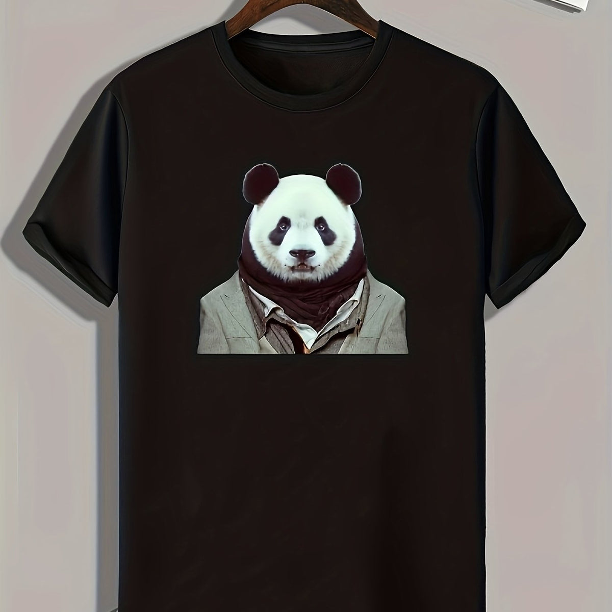 Panda Print Men's Graphic T shirt Casual Comfy Tees For Summer