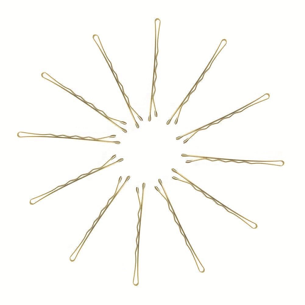 50pcs Golden Bobby Pins Non Slip Hair Clips for Girls Women