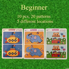 Spot The Difference Game Flashcards for Kids with Wipeable Board