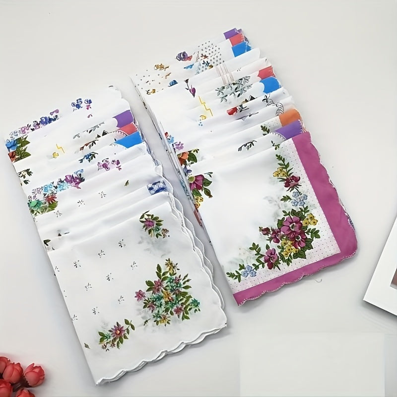 10pcs Vintage Handkerchiefs Party Favors