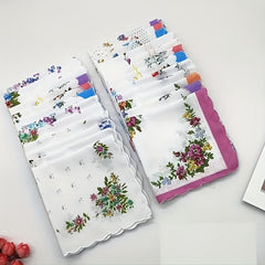 10pcs Vintage Handkerchiefs Party Favors