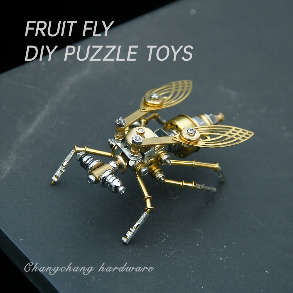 Steampunk DIY Metal Puzzle Model Fruit Fly Kit