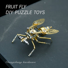 Steampunk DIY Metal Puzzle Model Fruit Fly Kit