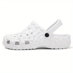 Men's Solid Geometric Slip On Clogs