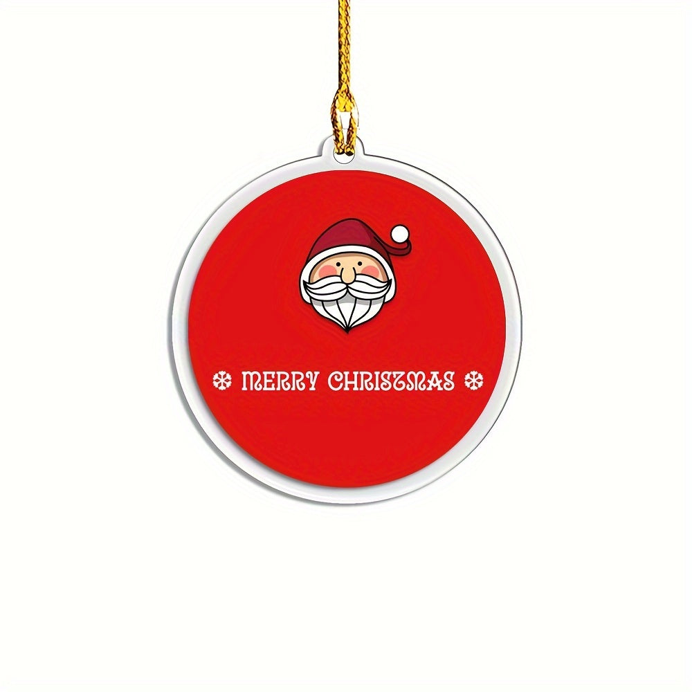 7pcs Christmas Acrylic Hanging Decorations Set - Car Ornaments