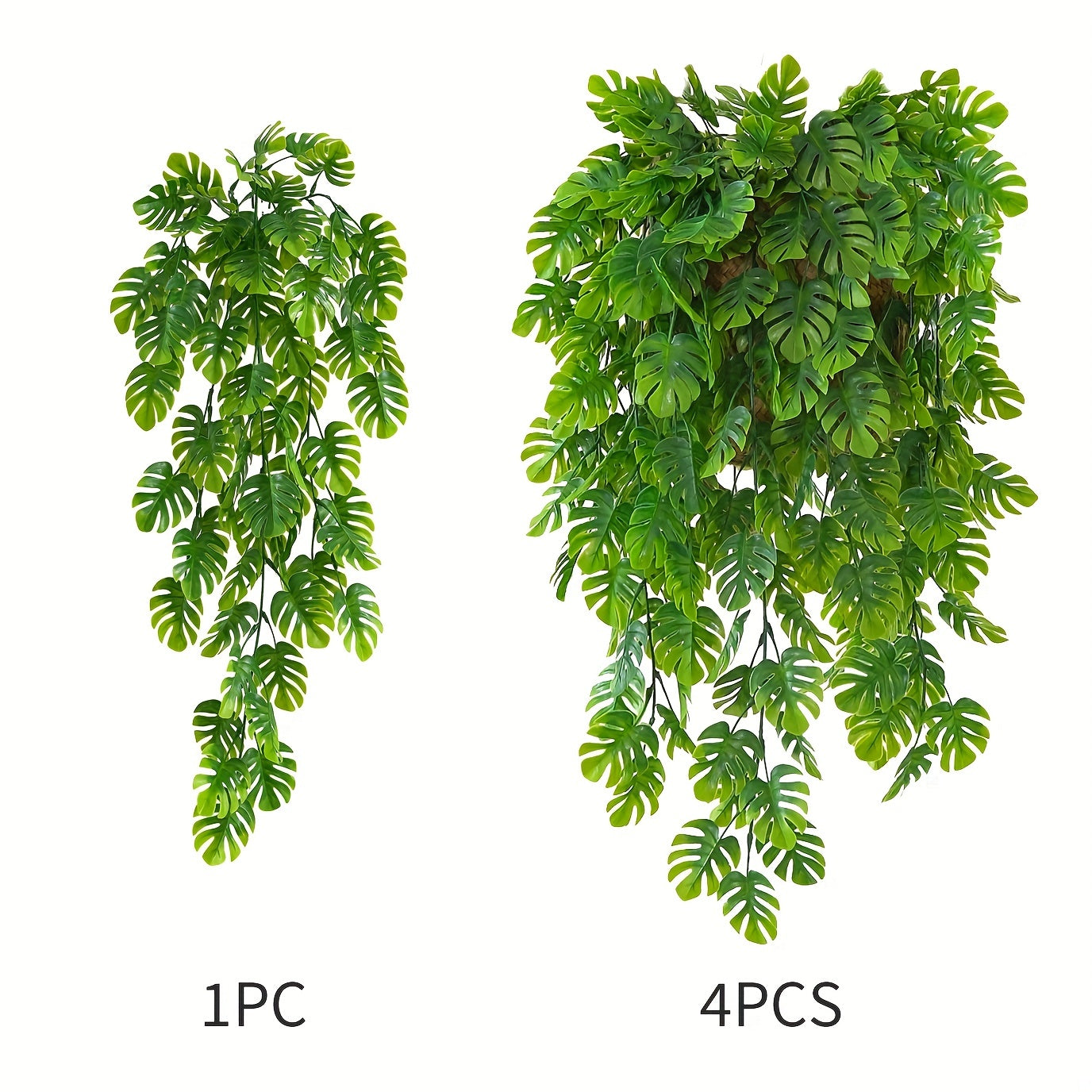 4pcs Realistic Turtle Back Bamboo Vine for Home Decor and Party Decoration