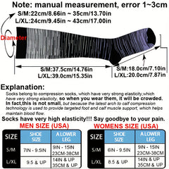 Unisex Running Compression Socks 20-30 Mmhg for Marathon Cycling Football