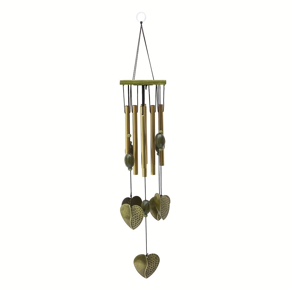 Outdoor Wooden Wind Chimes with 8 Metal Hollow Tuned Tubes