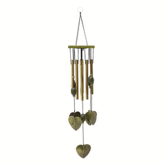 Outdoor Wooden Wind Chimes with 8 Metal Hollow Tuned Tubes