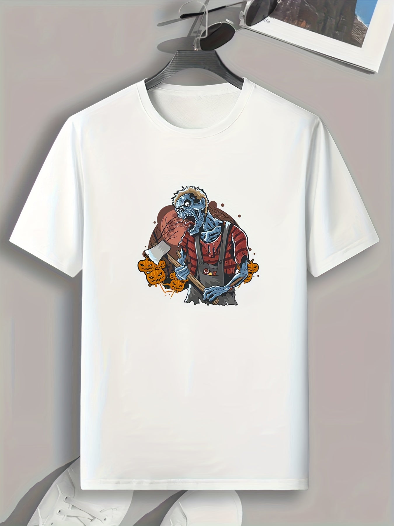 Monster Halloween Print Men's Graphic T shirt - Casual Comfy Tee