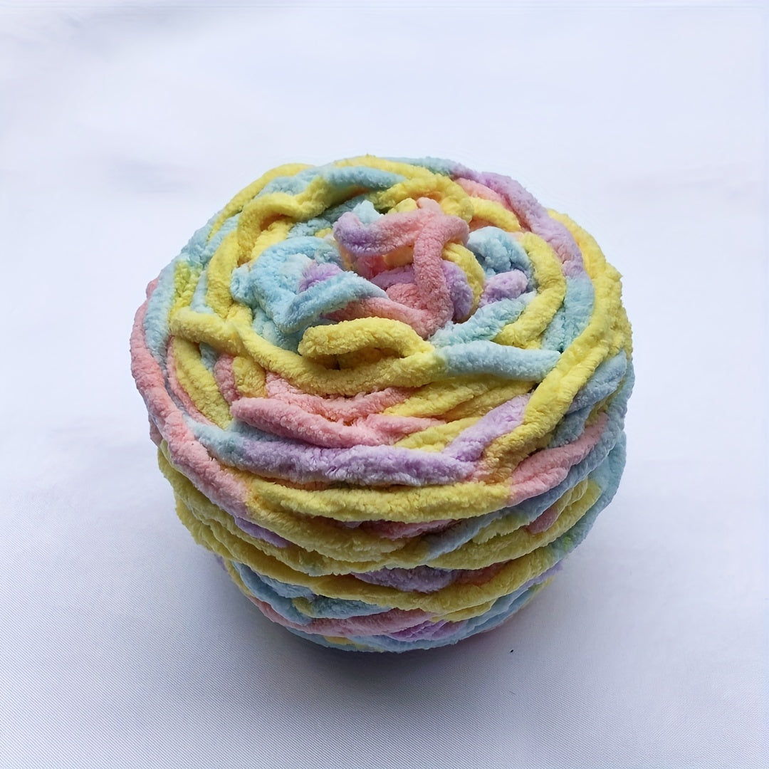 Colored Chenille Knitting Yarn Ice Strip Thread DIY Scarf Thick Hand Woven
