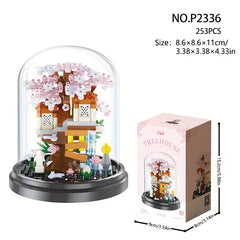 Four Seasons Tree House Small Building Blocks Ornament