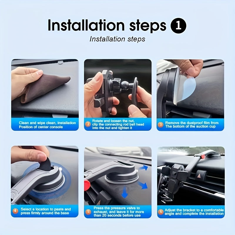 Telescopic Suction Cup Car Phone Holder Dashboard/Windshield Installation