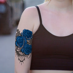 Enchantress Rose Tattoo Sticker Waterproof Body Art