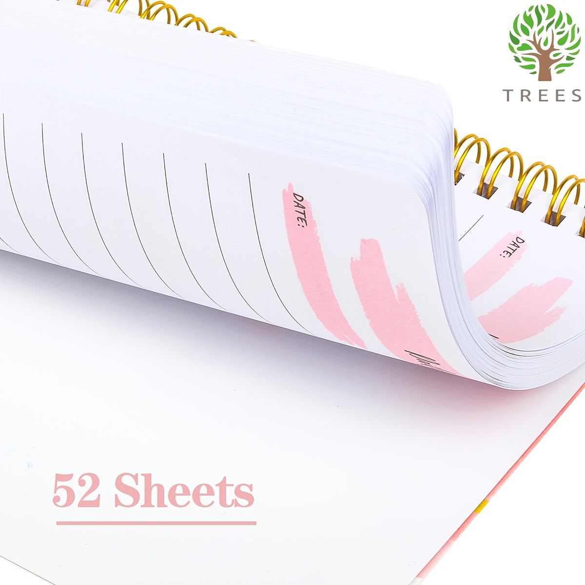 Trees Daily Planner Notebook Top 3 Priorities Daily Schedule Meal Pl