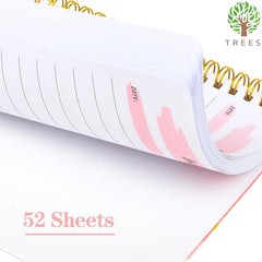 Trees Daily Planner Notebook Top 3 Priorities Daily Schedule Meal Pl