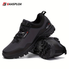 Baasploa Men's Lace Up Hiking Shoes Anti-Skid for Camping