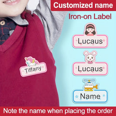 Waterproof Name Stickers School Uniform Embroidery Clothes Leather Tag Name Stic