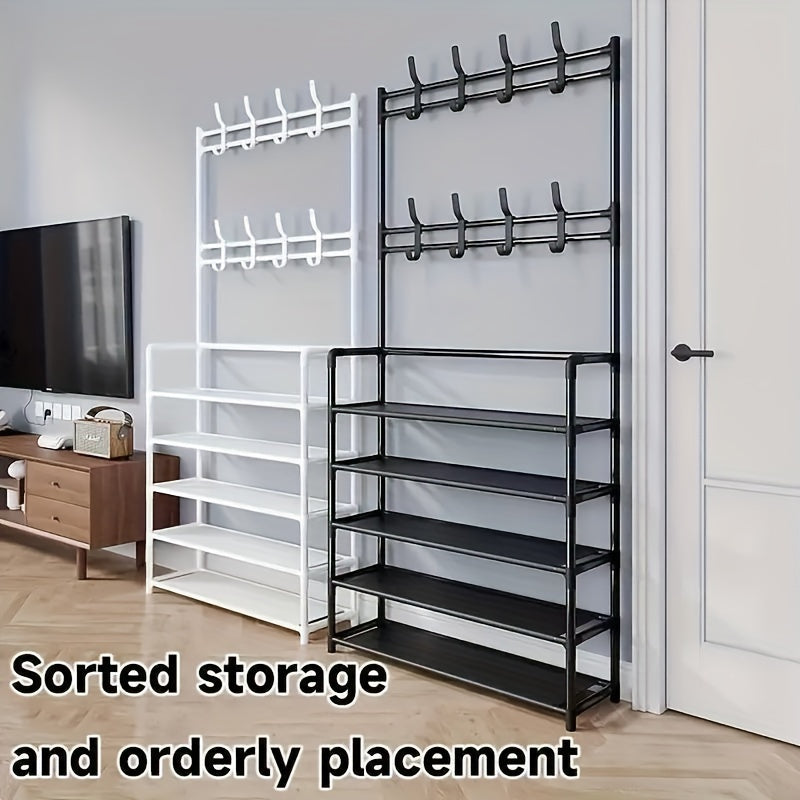 Shoe Coat Rack 2 in 1 Assembly Layer Shoe Cap Rack