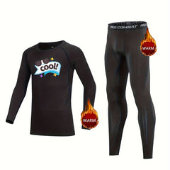 Kids Compression Fleece Set Crew Neck Pullover & Matching Pants