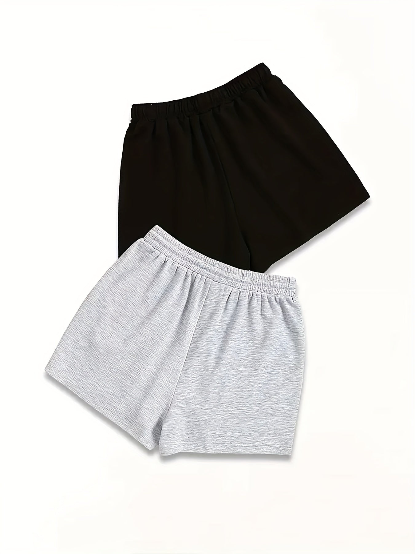 2 Pack Women's Plus Casual Shorts Set Coconut Tree Print