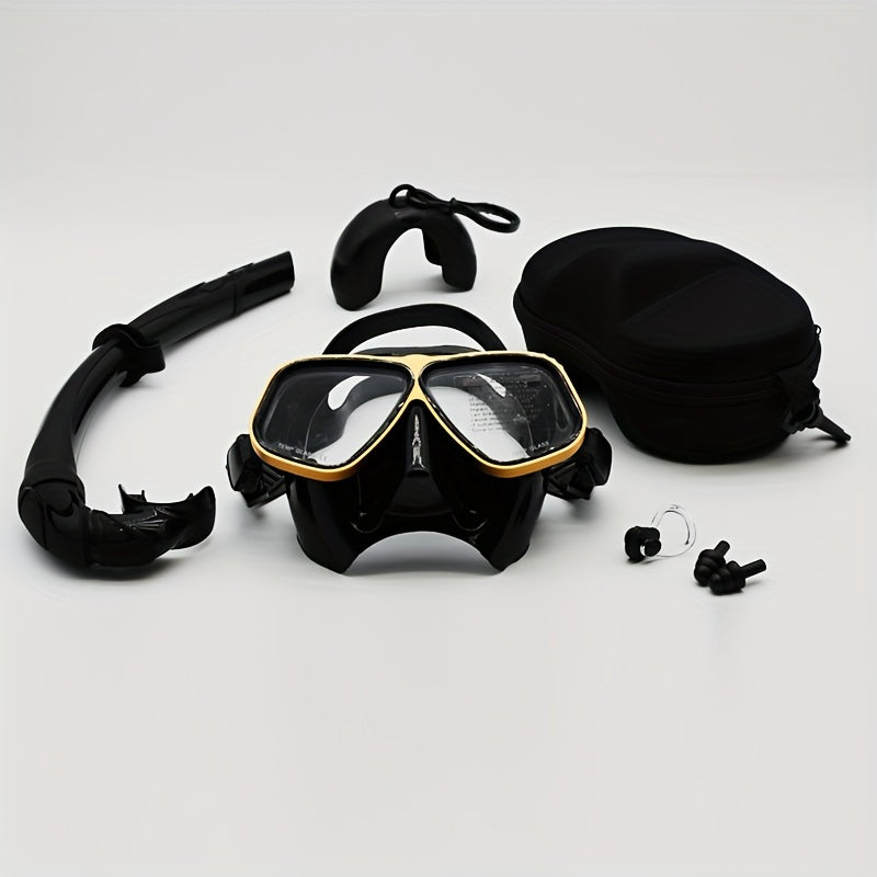 Diving Mask Aluminum Frame Snorkel Set For Diving