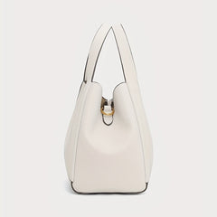 Top Handle Satchel Crossbody Bucket Bag PU Leather Textured Bag Purse
