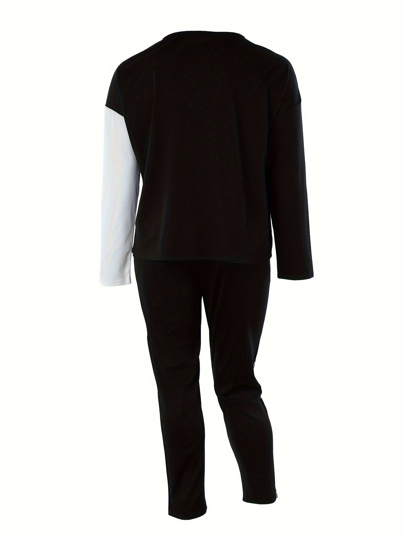Women's Plus Colorblock Geo Print Top & Pants Set