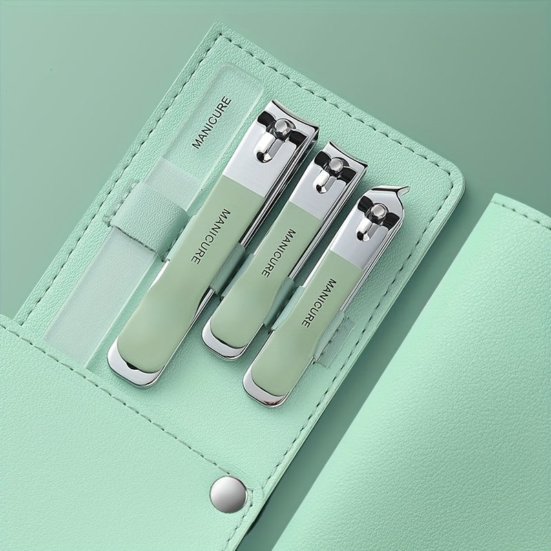 4 Pcs Manicure Set Stainless Steel Nail Clippers Beauty Tool Portable Set