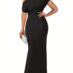  One Shoulder Mermaid Maxi Formal Dress