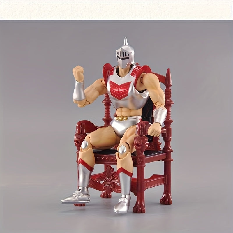1:12 Scale Royal Throne Chair - Golden and Red