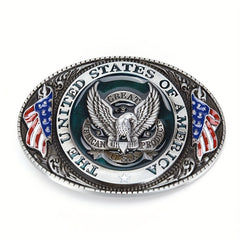 American Flag Eagle Men's Belt Buckle