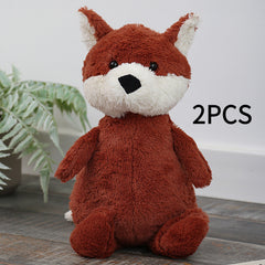 2pcs Fox Plush Dolls Soft Stuffed Animals for Christmas