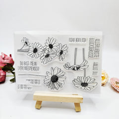 Flower Transparent Stamp for DIY Card Making Gift 1pc