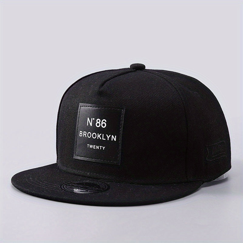 Label Patch Unisex Baseball Cap Hip Hop Block Snapback Hat Adjustable