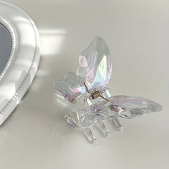 Transparent Holographic Hair Claw for Women