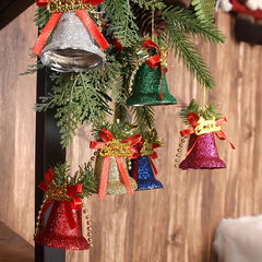 Colorful Sprinkled Plastic Bells Christmas Tree Accessories