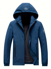 Men's Slim Fit Zippered Hooded Casual Jacket
