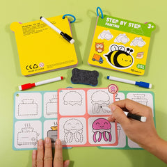 Step By Step Drawing Book - Reusable Doodle Set - Art Activities Drawing Gift